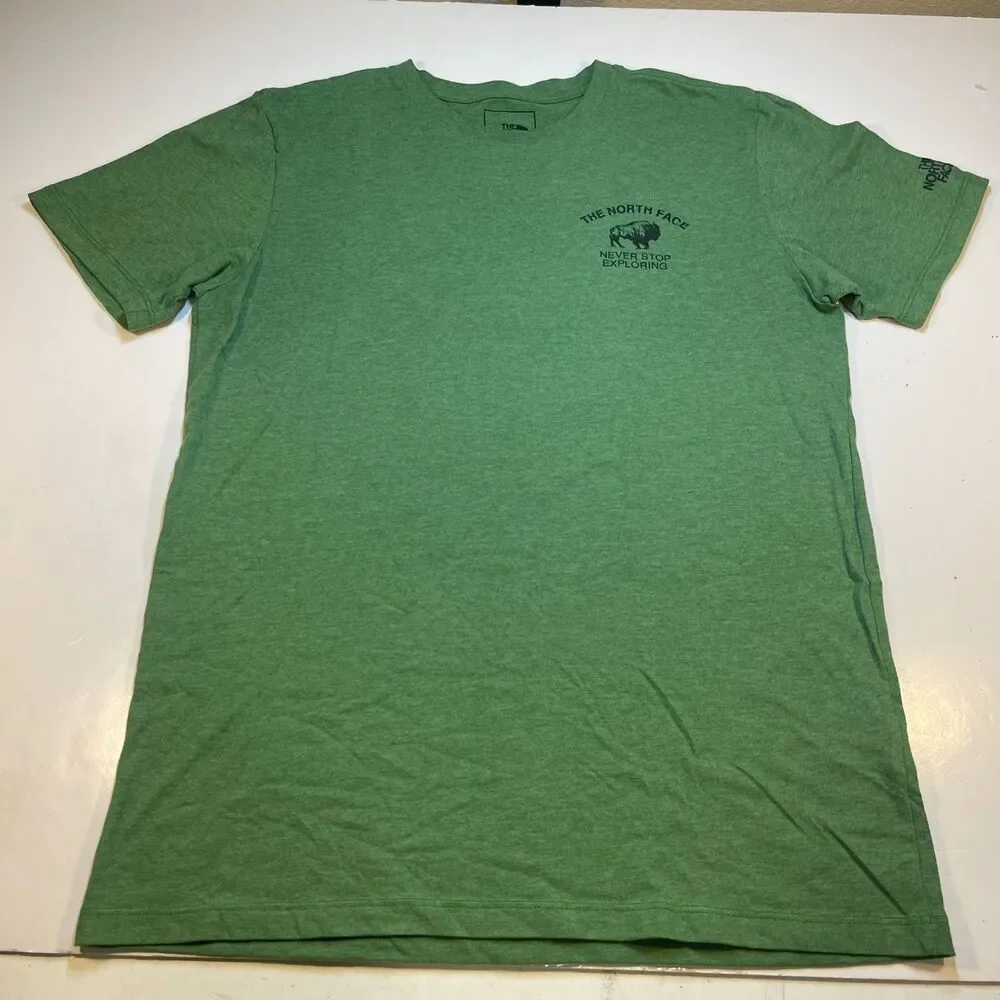 THE NORTH FACE Buffalo Never Stop Exploring Tee T SHIRT Sz Mens S